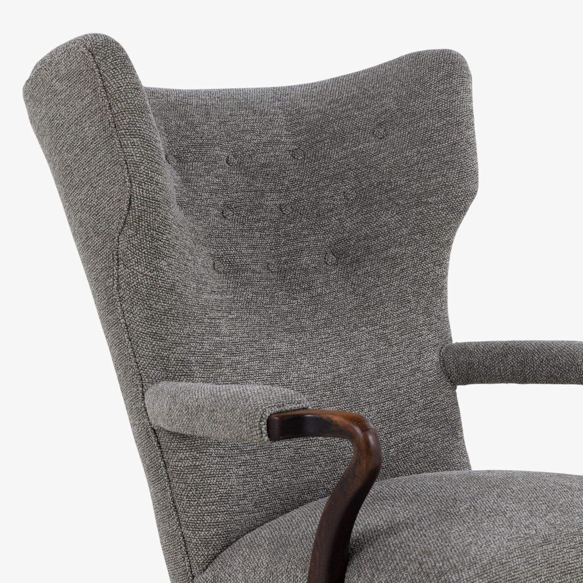 High-backed easy chair in new textile