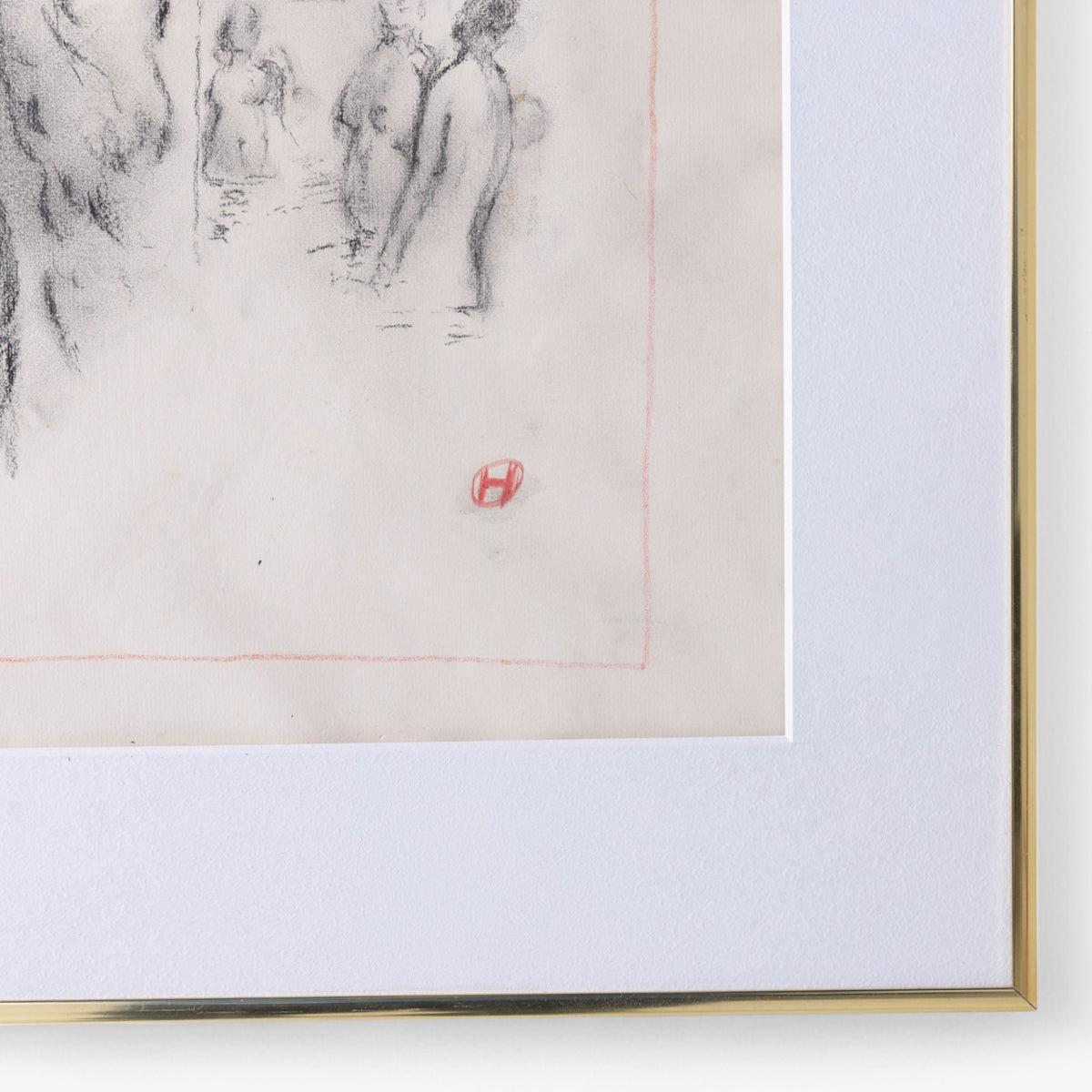 Original drawing in silver frame
