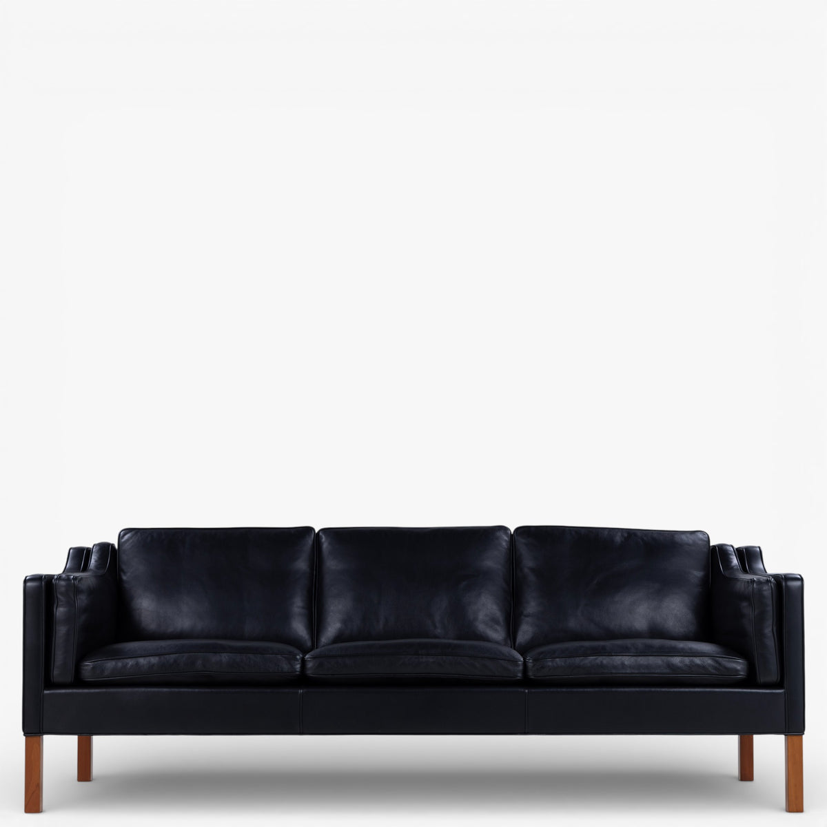 BM 2213 - 3-seater sofa in black leather