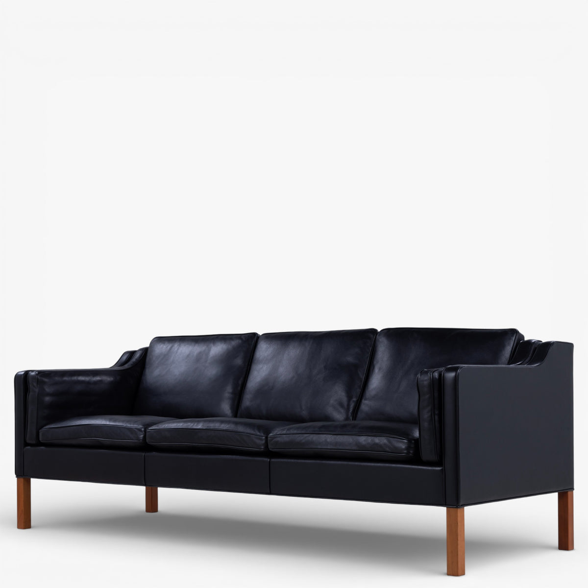 BM 2213 - 3-seater sofa in black leather