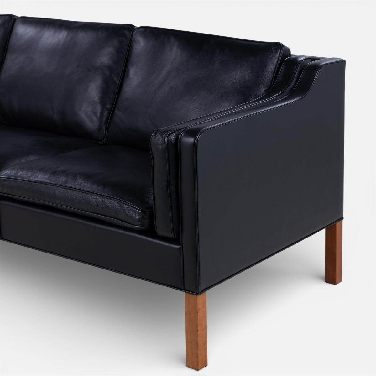 BM 2213 - 3-seater sofa in black leather