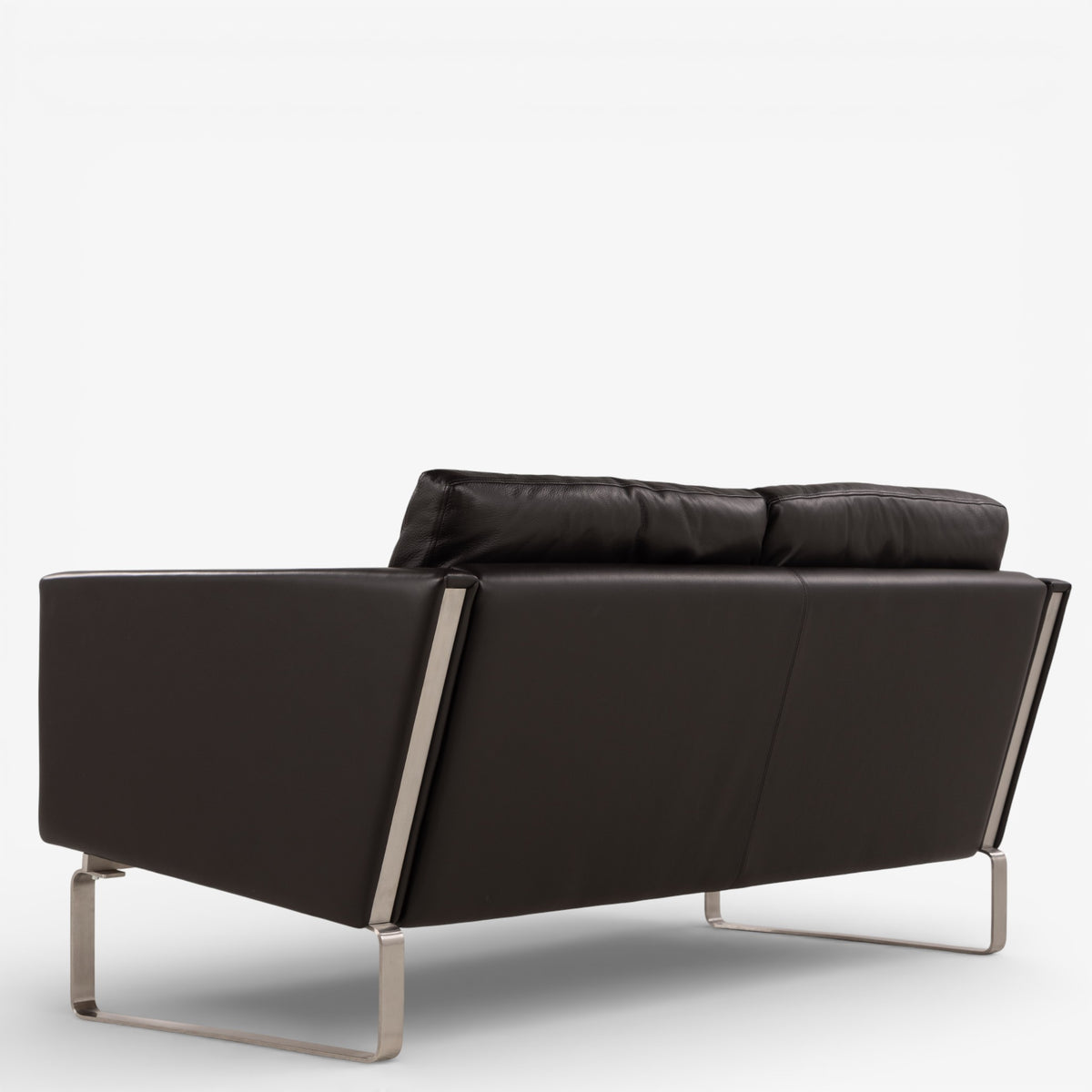 CH 102 - 2-seater sofa in dark brown leather
