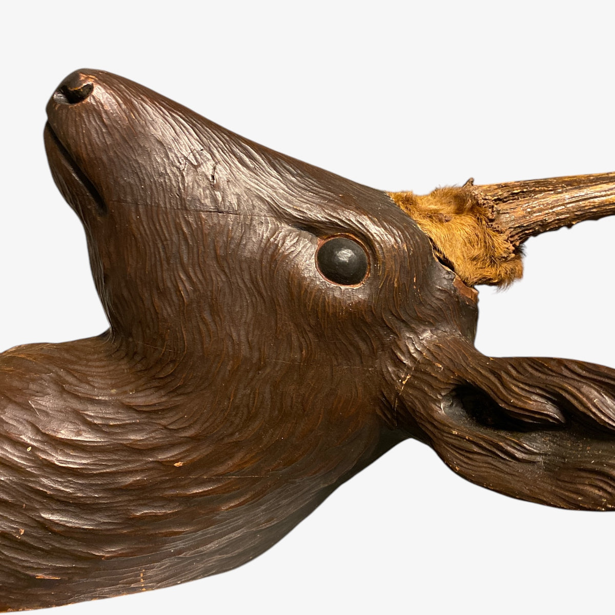 Wooden deer heads