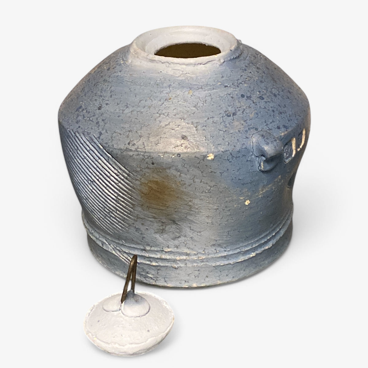 Stoneware jar with lid
