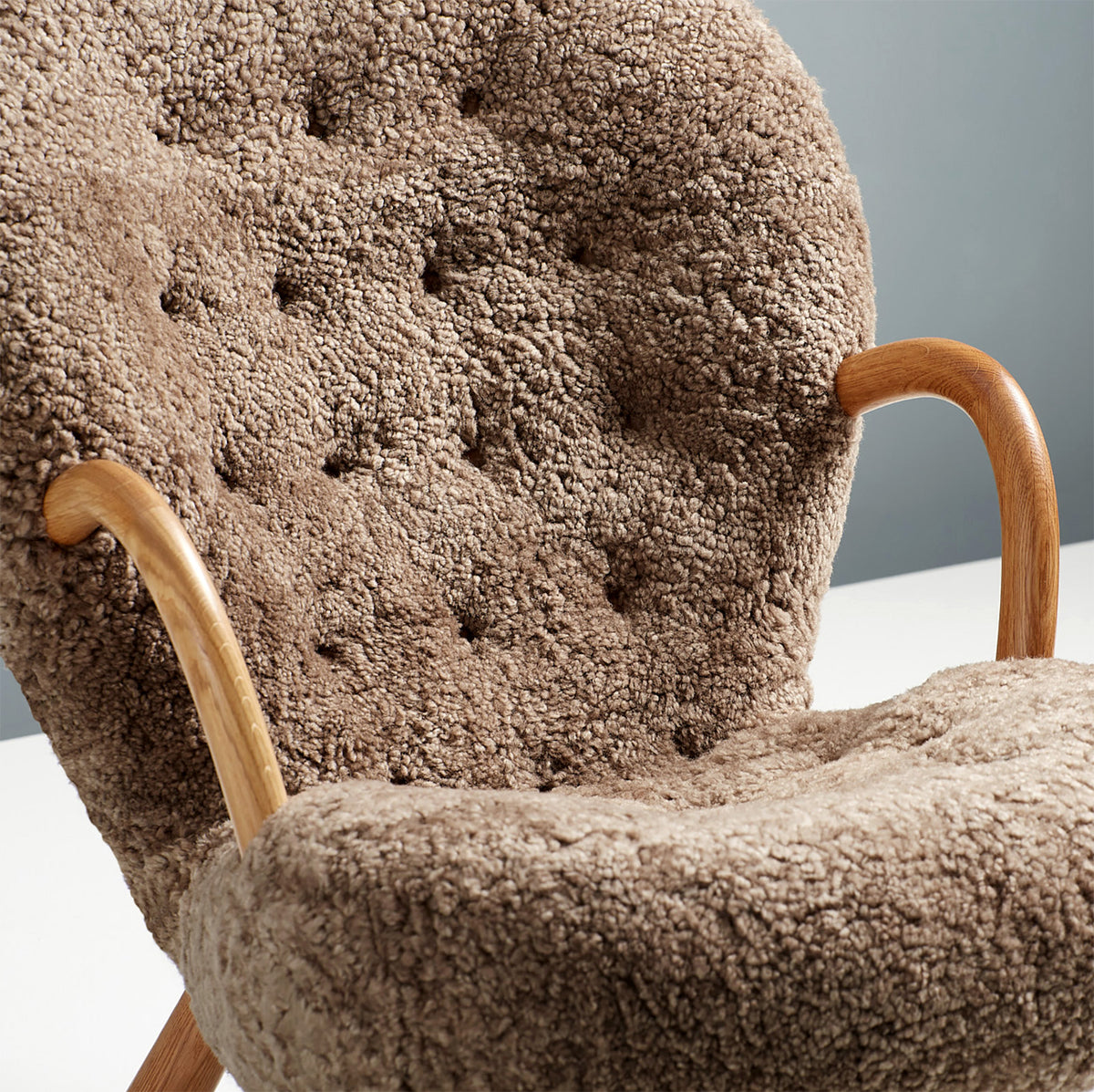 Clam Chair in oiled oak