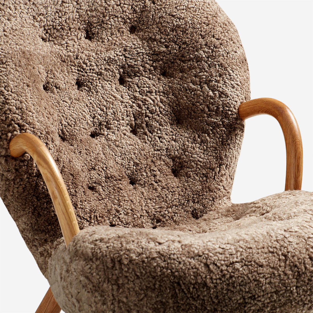 Clam Chair in oiled oak