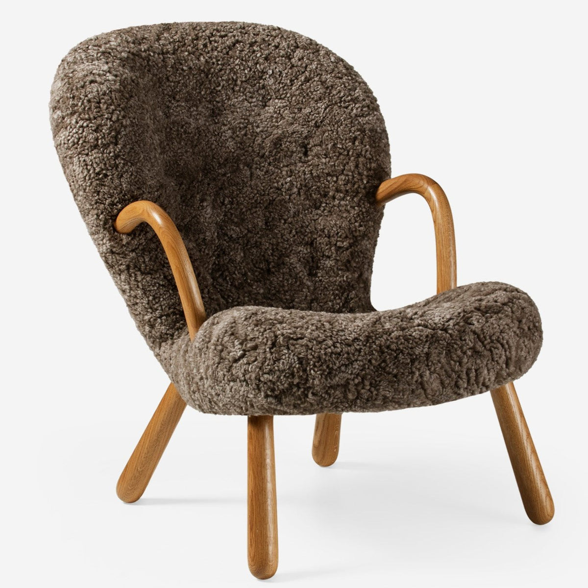 Clam Chair in oiled oak
