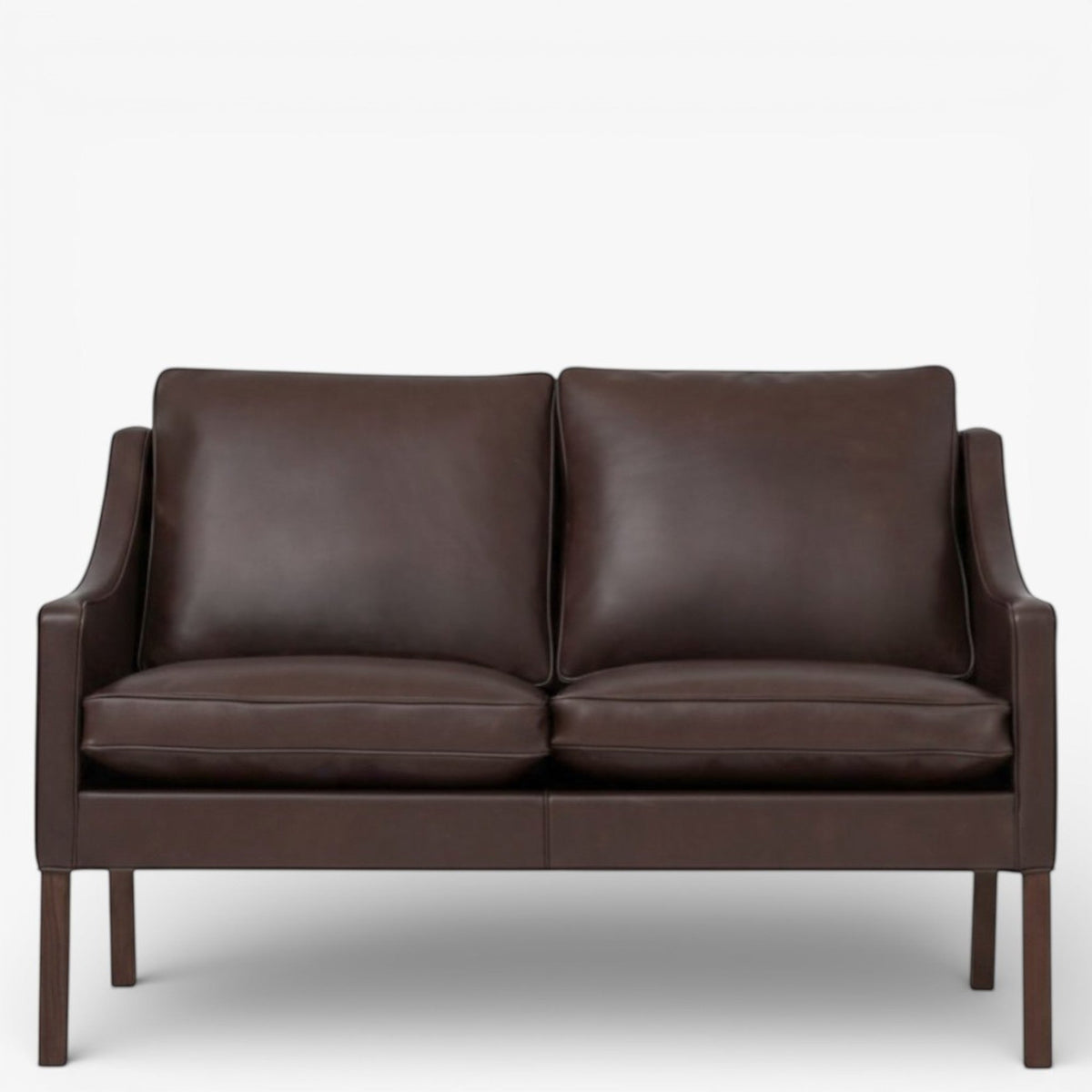 BM 2208 – Ompolstret 2 pers. sofa i anilinlæder (Mocca)