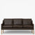 BM 2209 – Ompolstret 3 pers. sofa i anilinlæder (Mocca)