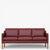 BM 2323 – Ompolstret 3 pers. sofa i anilinlæder (Indian Red)