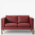 BM 2332 – Ompolstret 2 pers. sofa i anilinlæder (Indian Red)