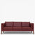 BM 2333 – Ompolstret 3 pers. sofa i anilinlæder (Indian Red)