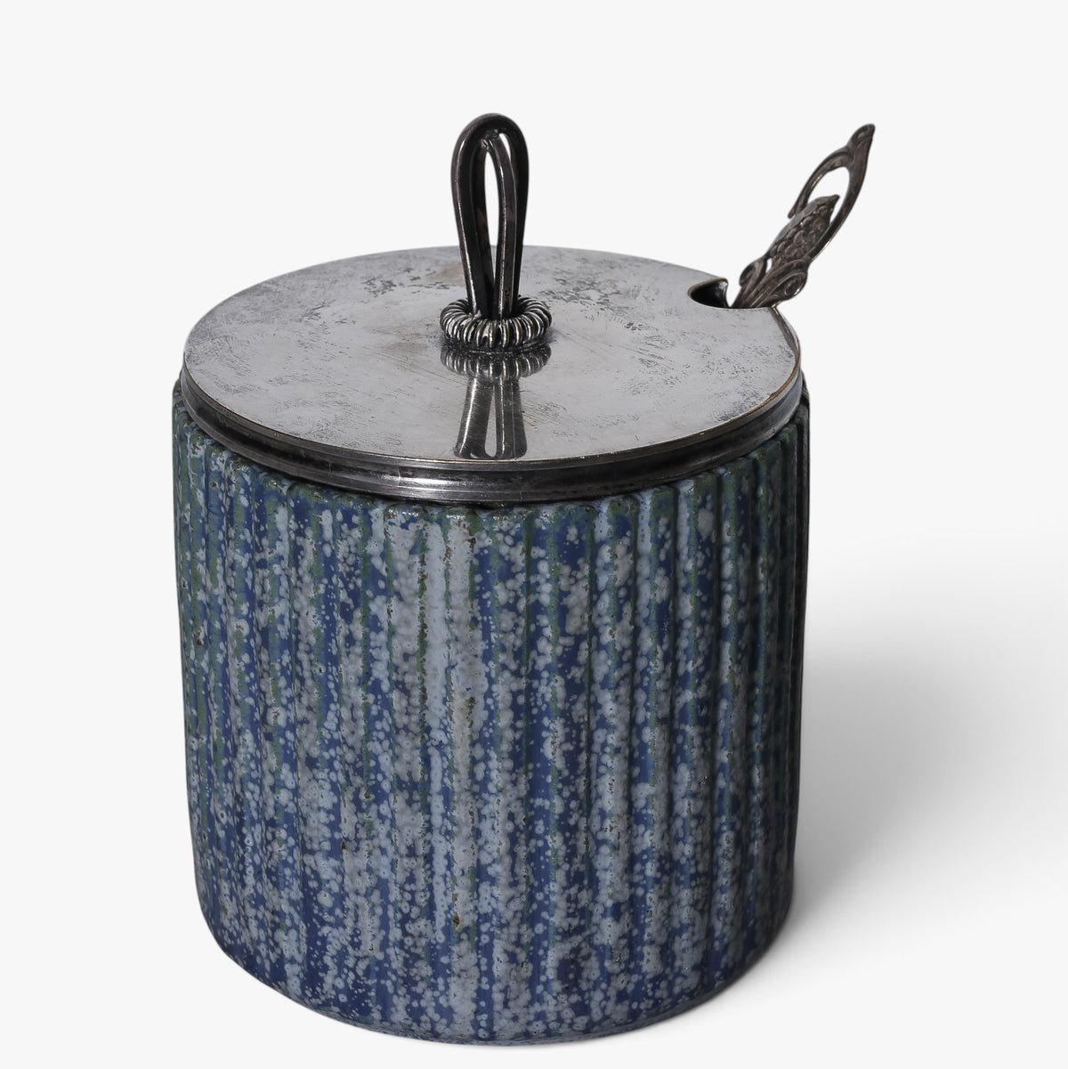 Lidded jar in stoneware
