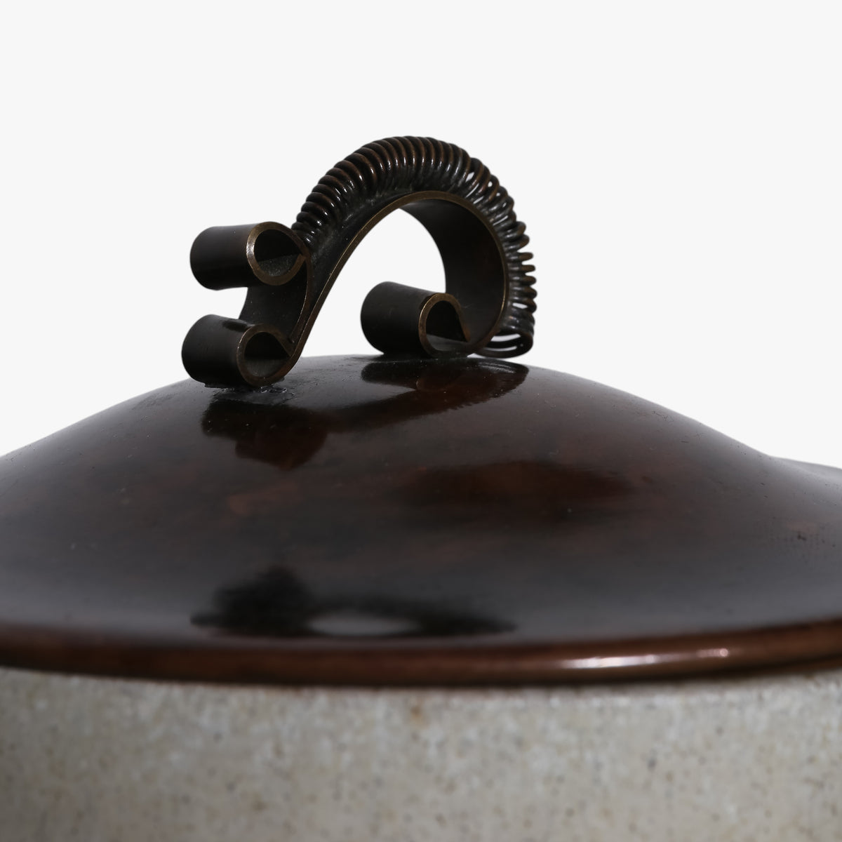 Lidded jar in stoneware