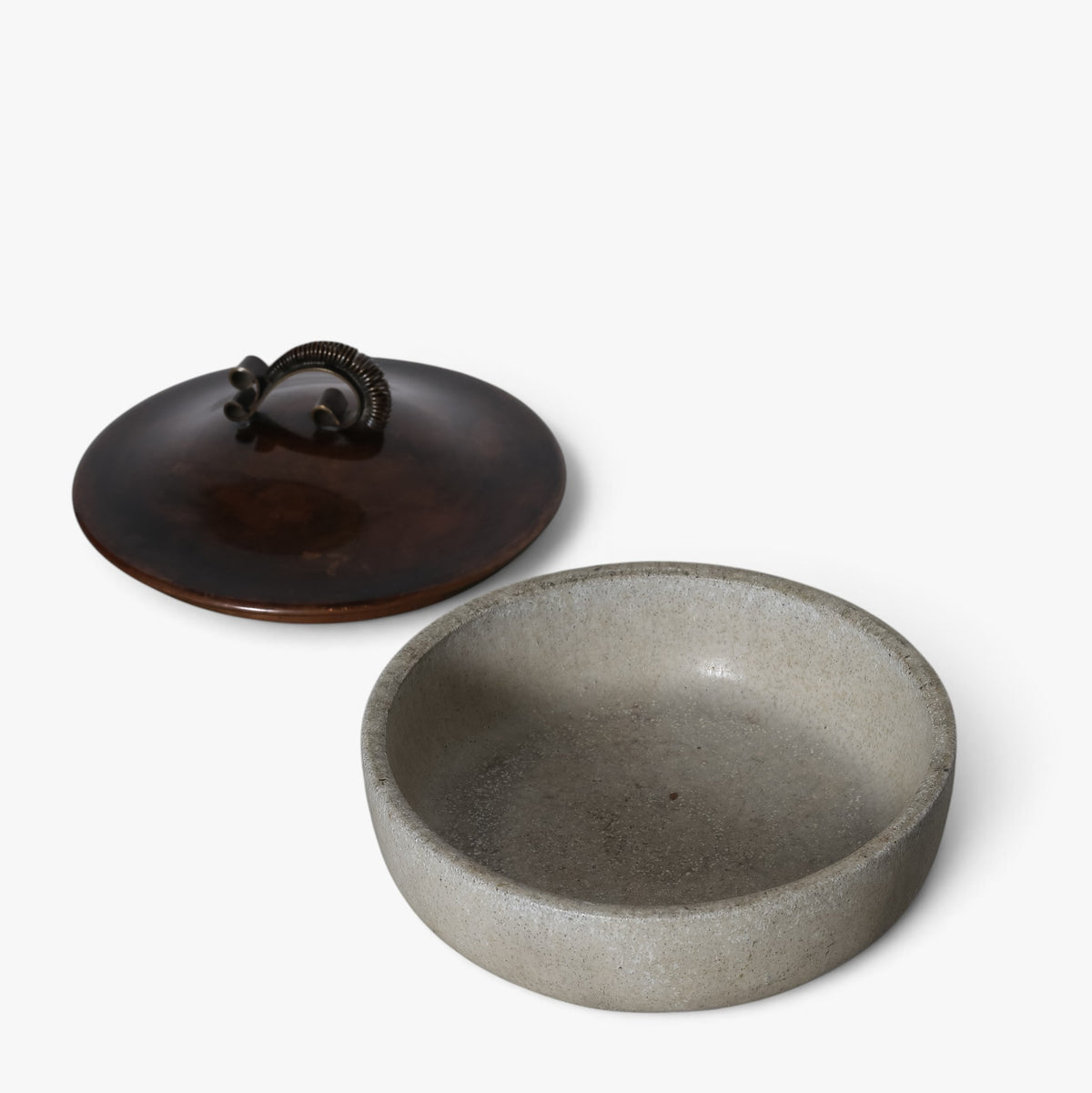 Lidded jar in stoneware