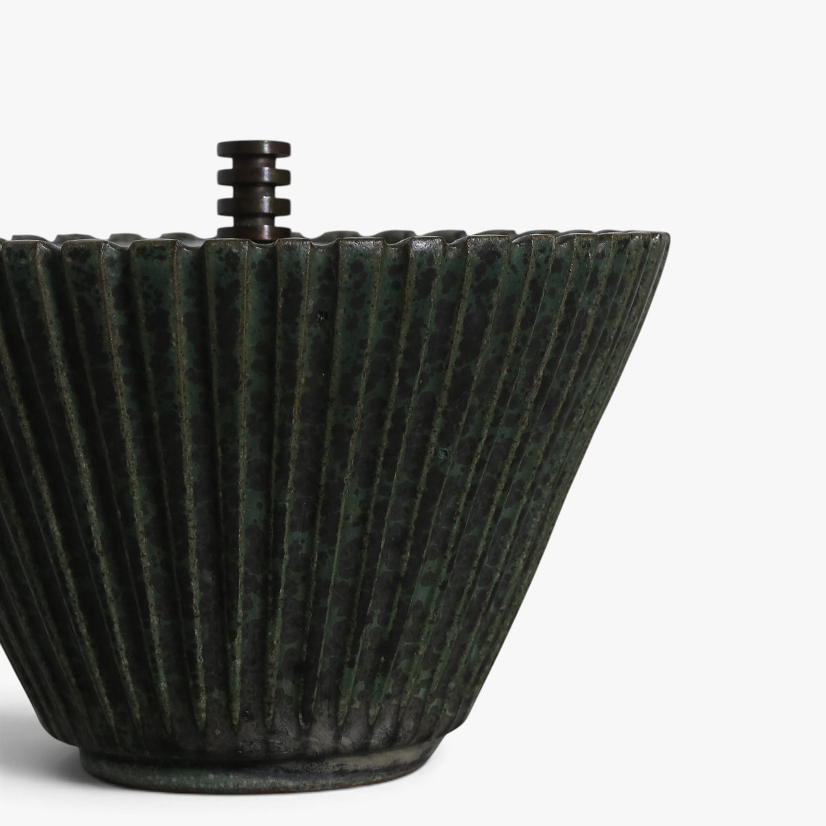 Lidded jar in stoneware