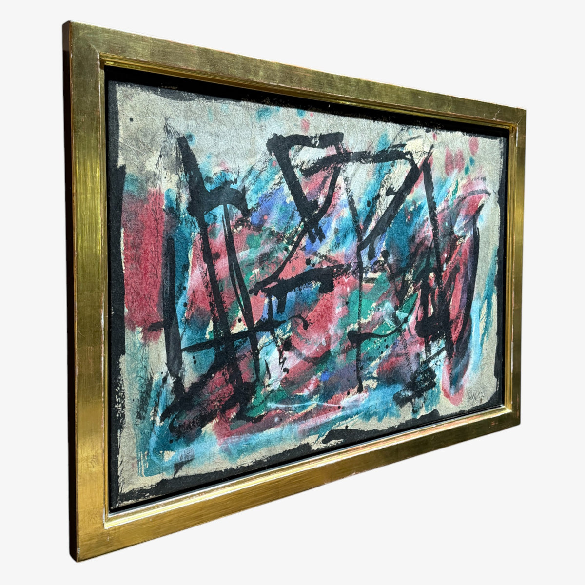 Gouache i guldramme