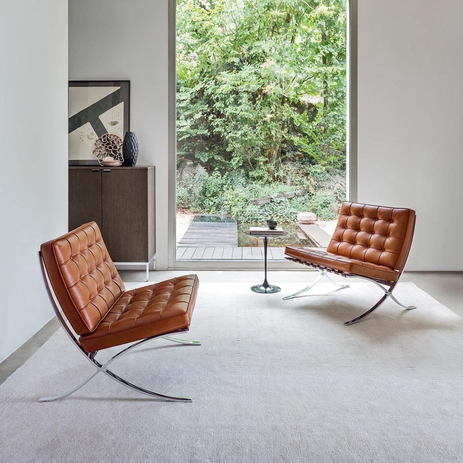 Barcelona Relax - Lounge chair in black leather