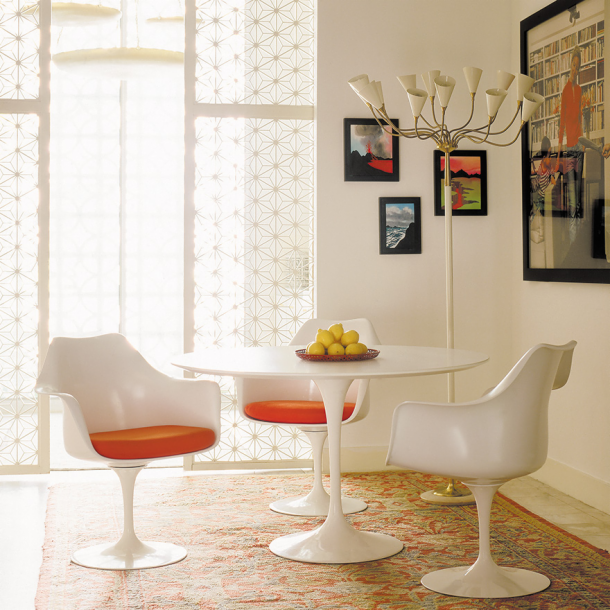 Tulip' armchair in white