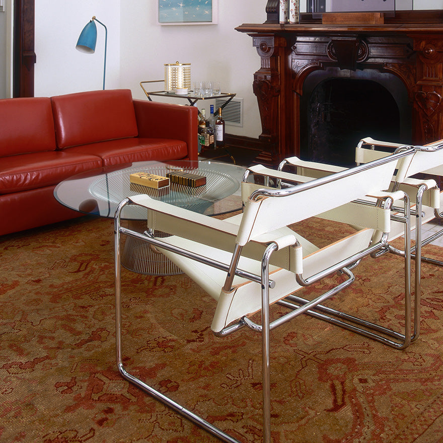Platner' glass coffee table