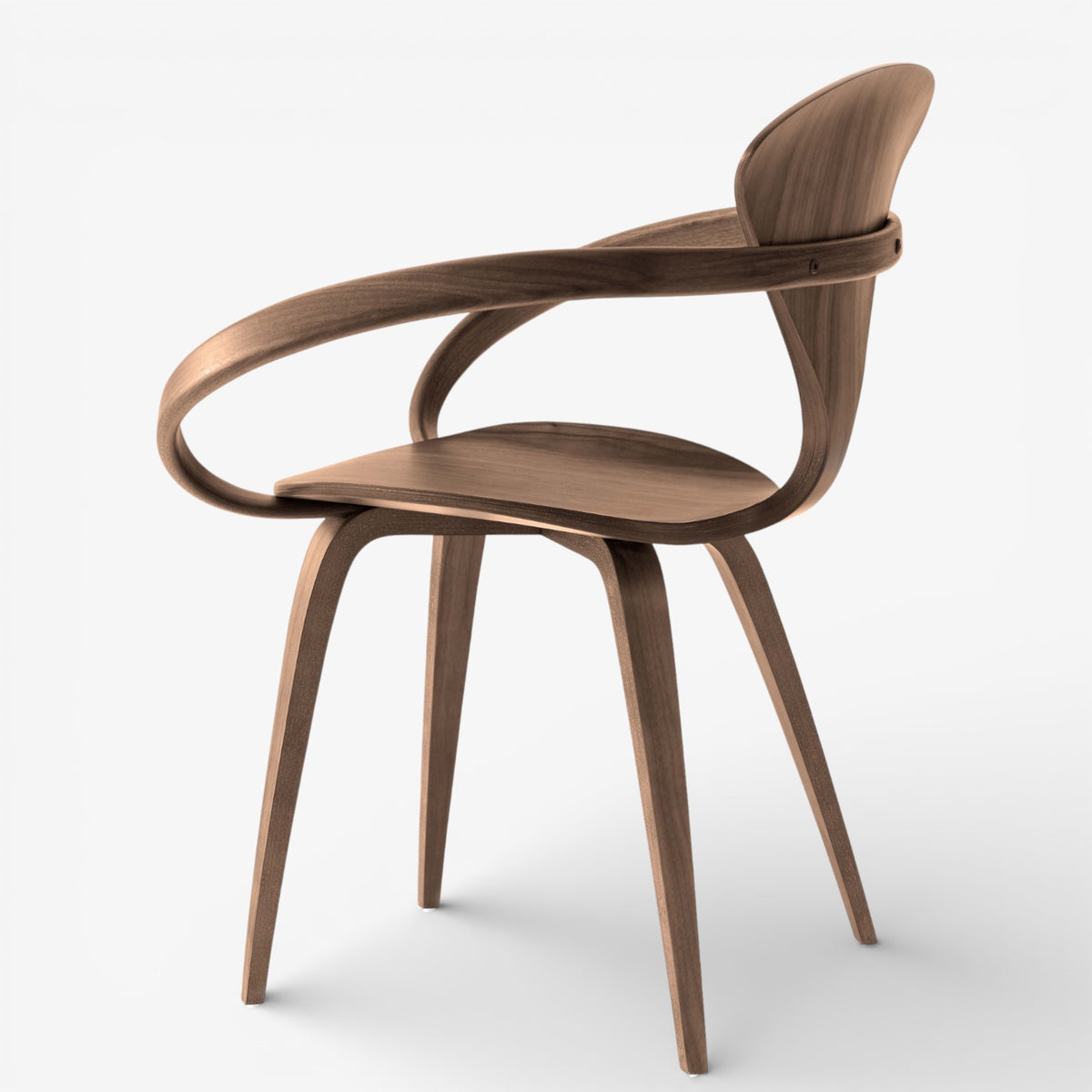 Cherner' armchair in walnut