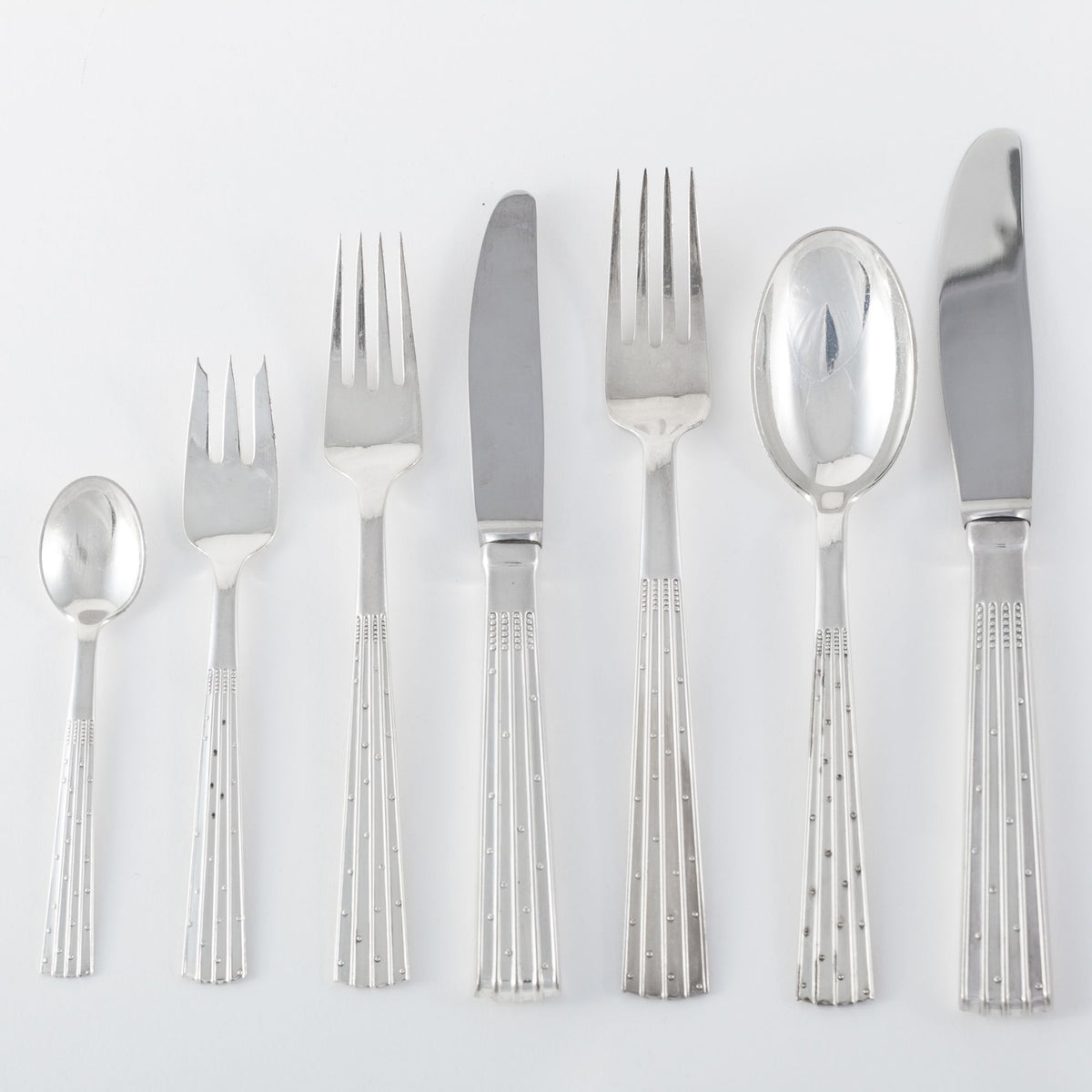 "Champagne" cutlery in silver (14 pers.)