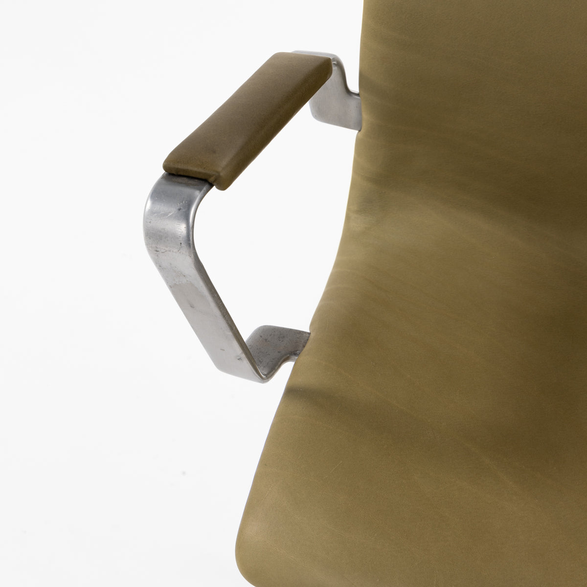 AJ 3291 - 'Oxford' office chair in green leather