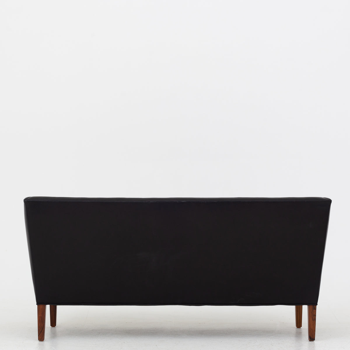 2-seater sofa in black leather