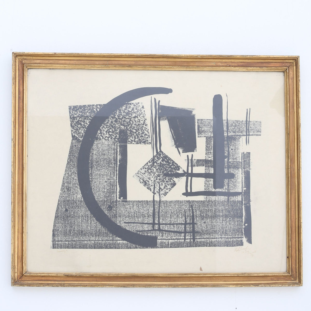 Framed lithograph