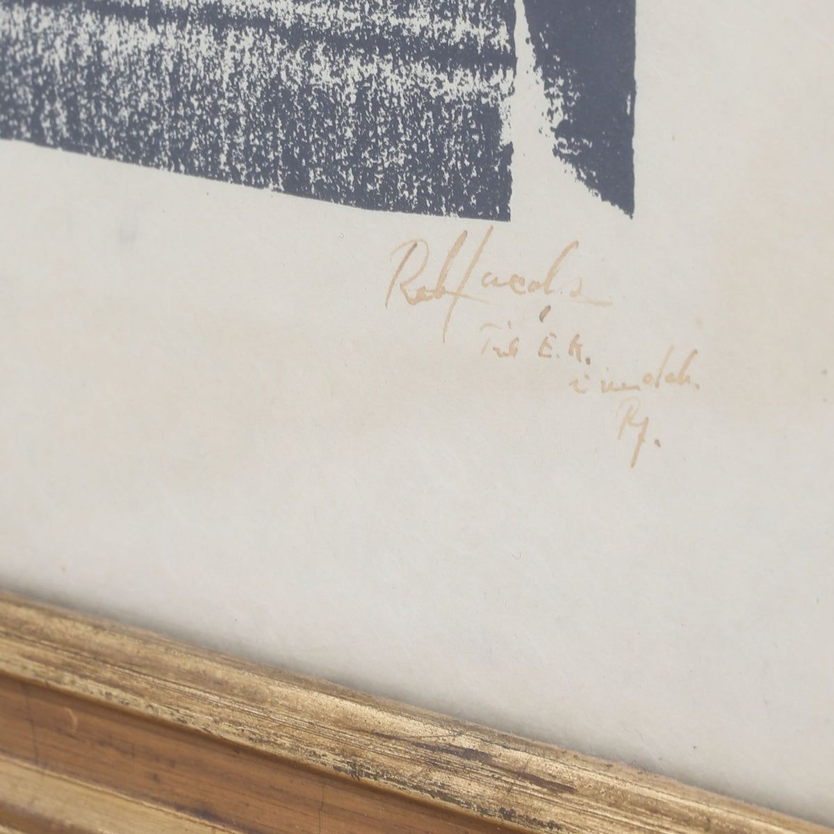 Framed lithograph