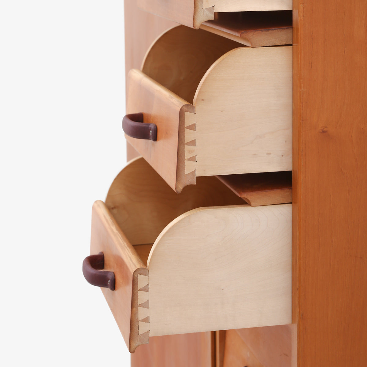 Unique wardrobe in maple