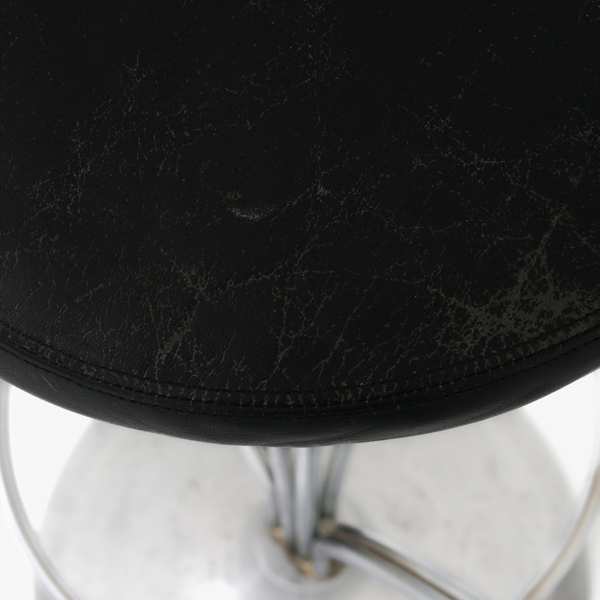 Bar stool in black leather