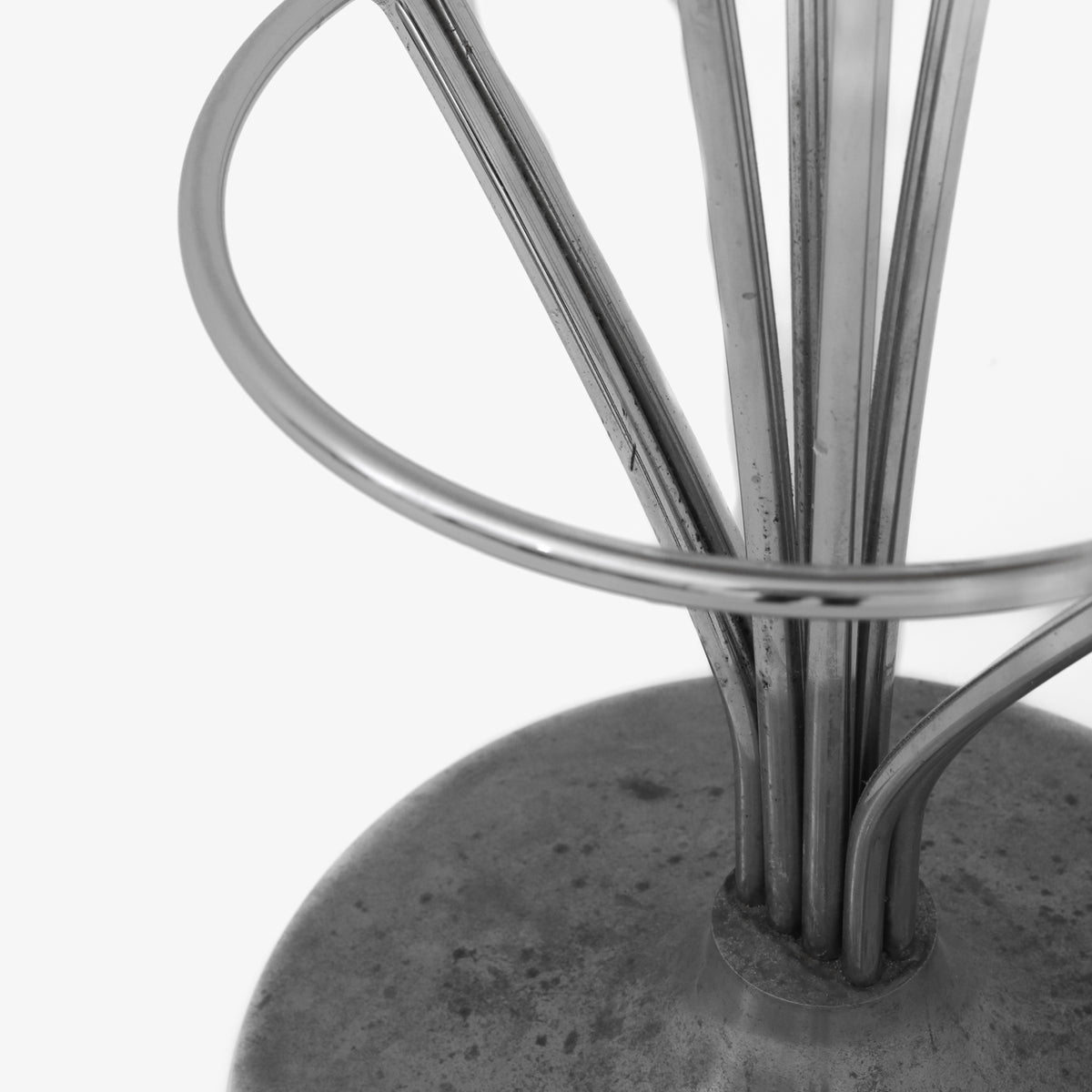 Bar stool in black leather