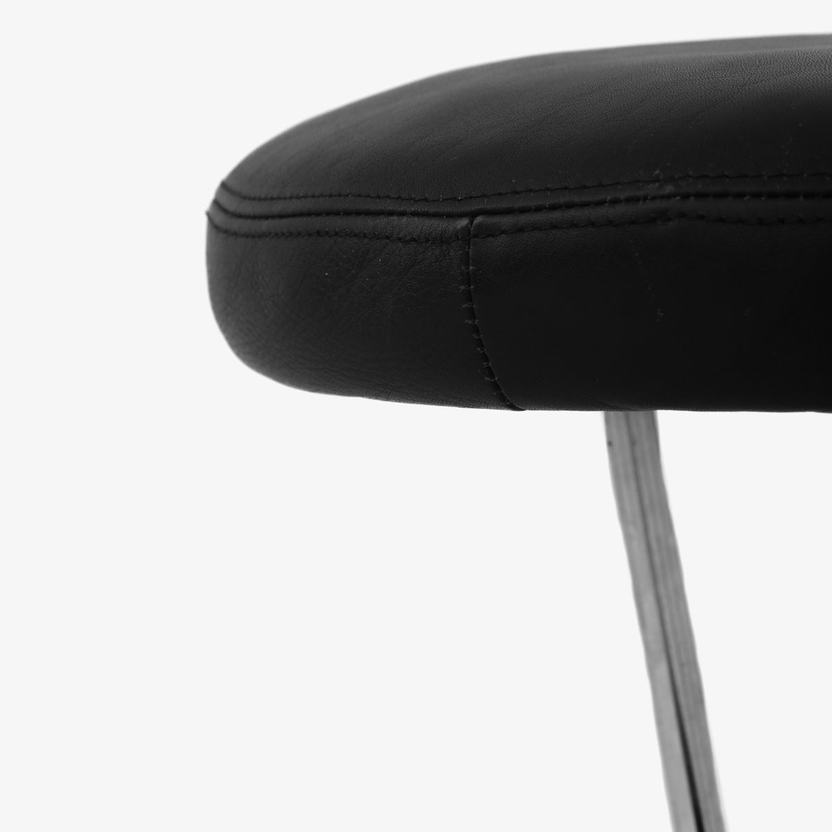 Bar stool in black leather