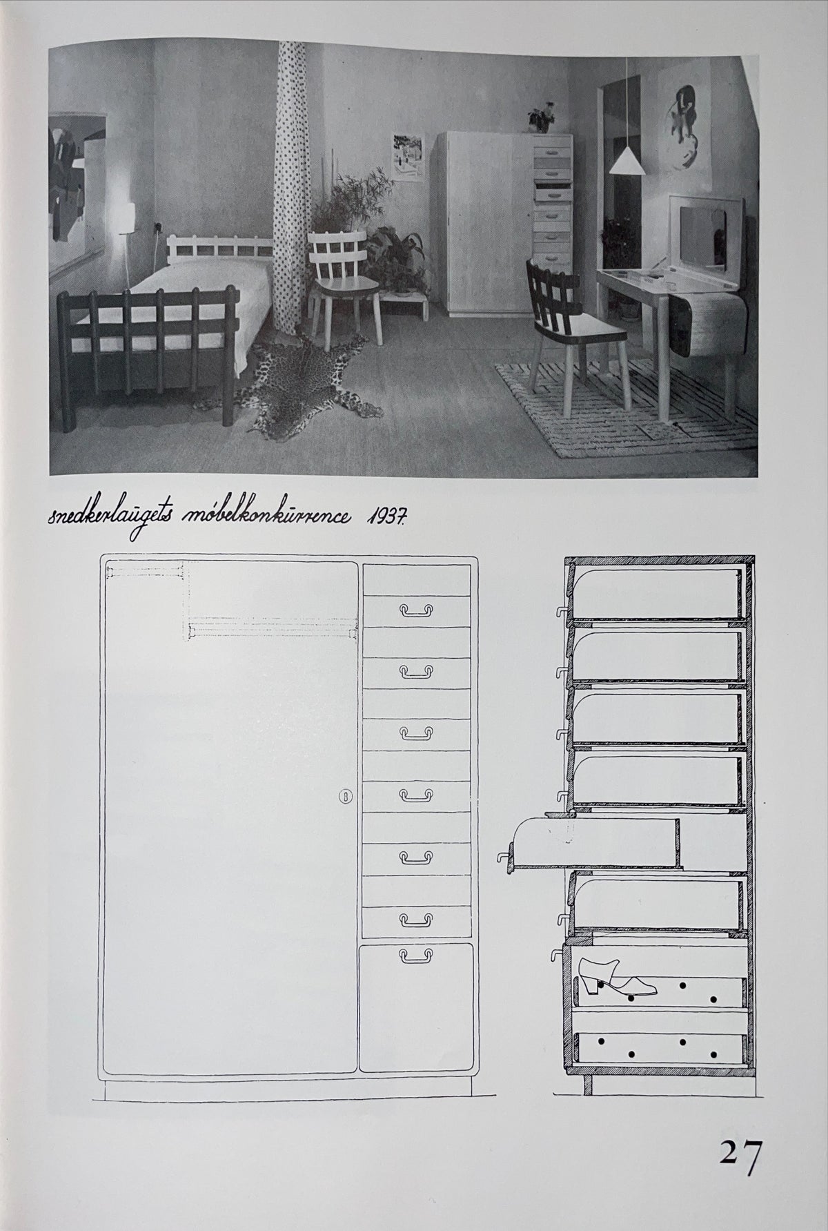 Unique wardrobe in maple