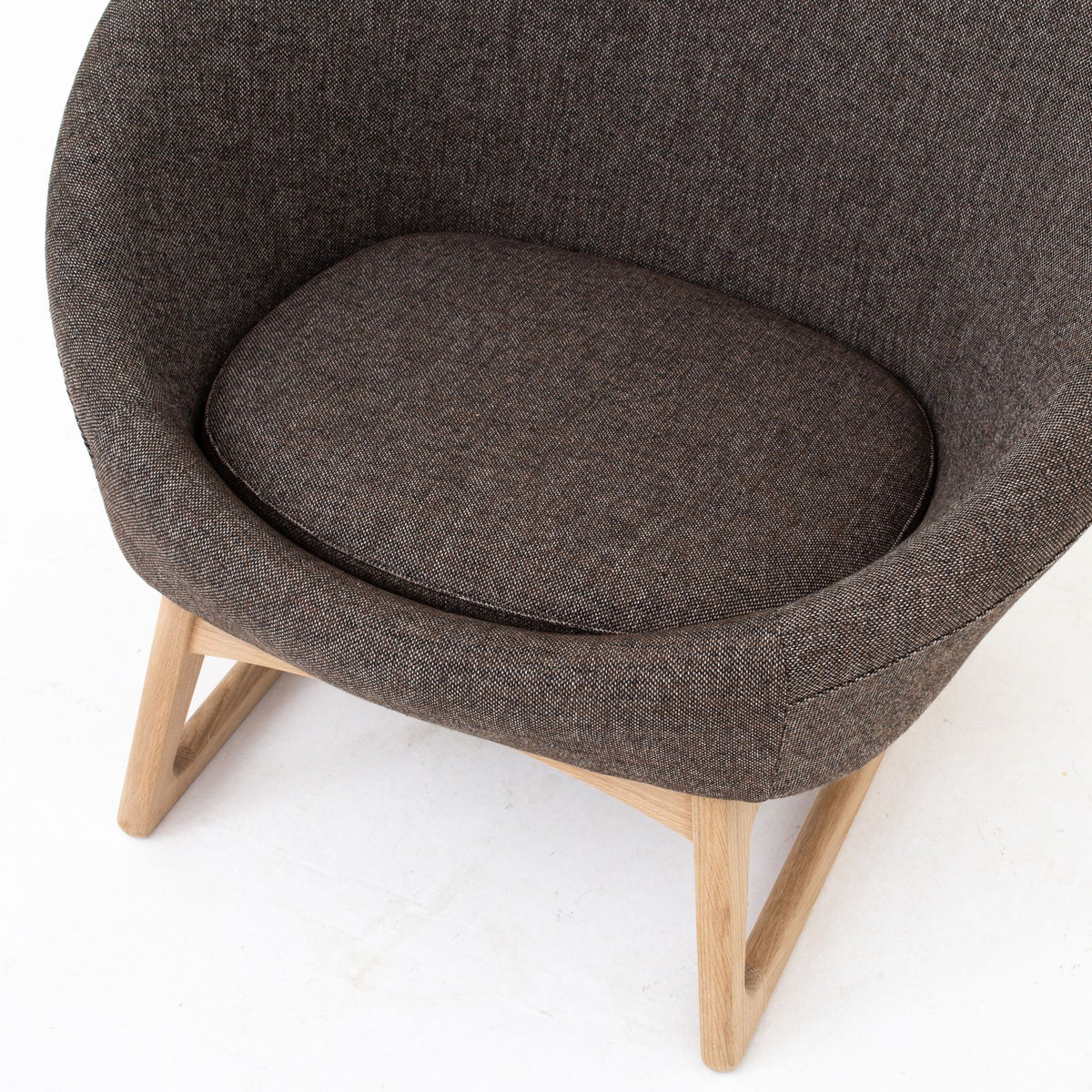 57A - Tub Chair in brown-grey wool