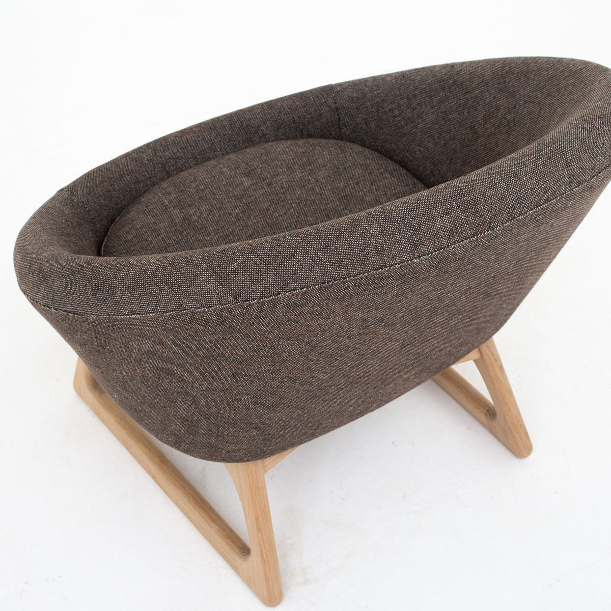 57A - Tub Chair in brown-grey wool