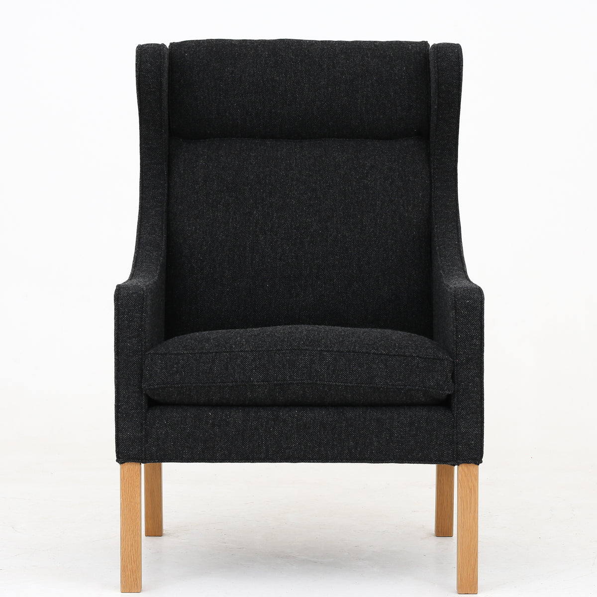 BM 2204 - 'Wing-back chair' in dark grey wool
