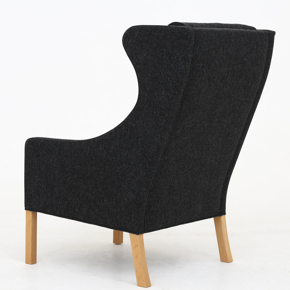 BM 2204 - 'Wing-back chair' in dark grey wool