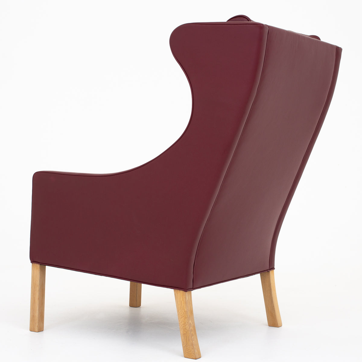 BM 2204 - Wingback Chair in wine red leather