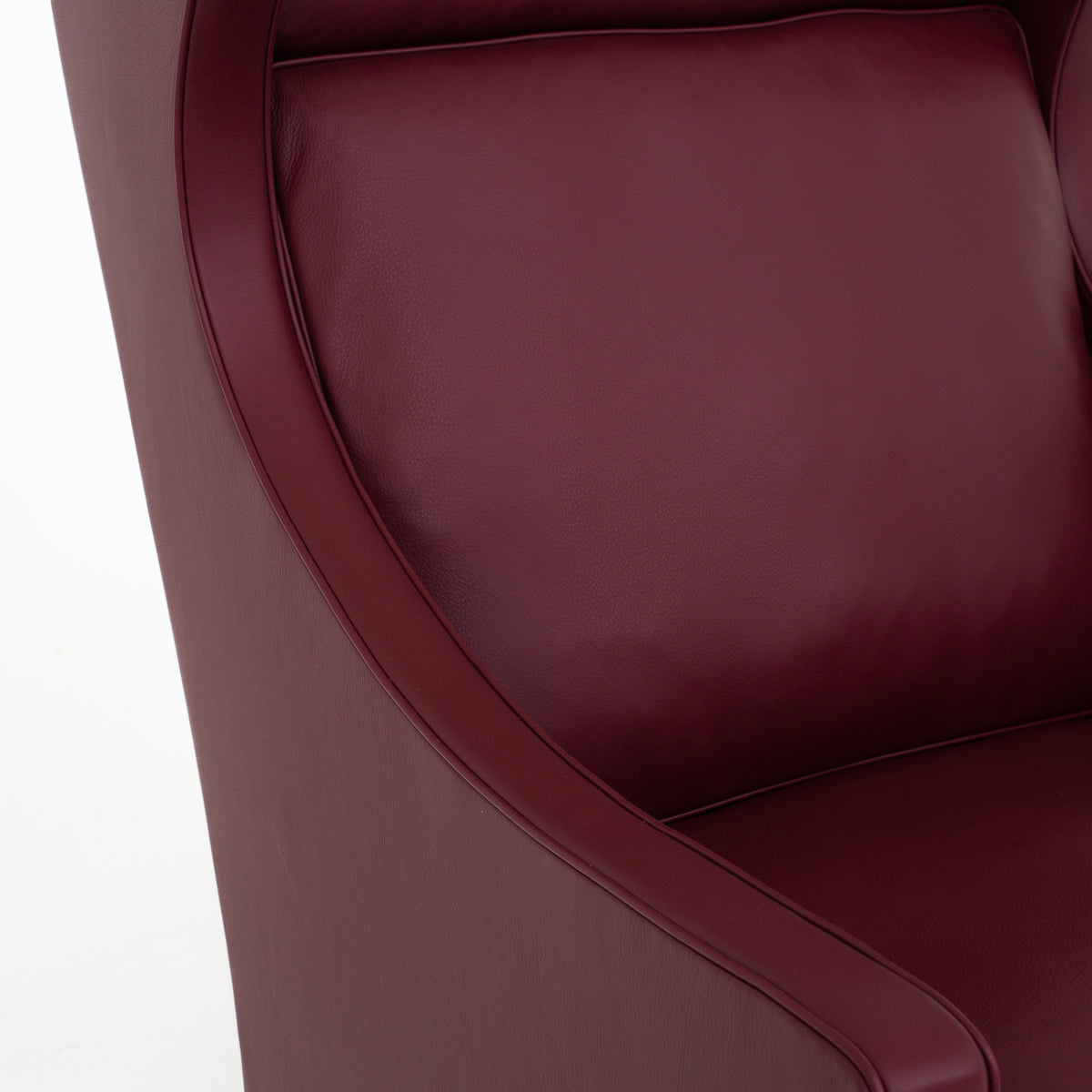 BM 2204 - Wingback Chair in wine red leather