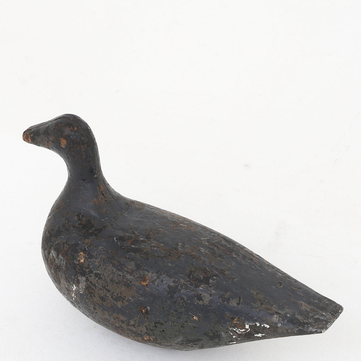 Decoy duck in painted wood