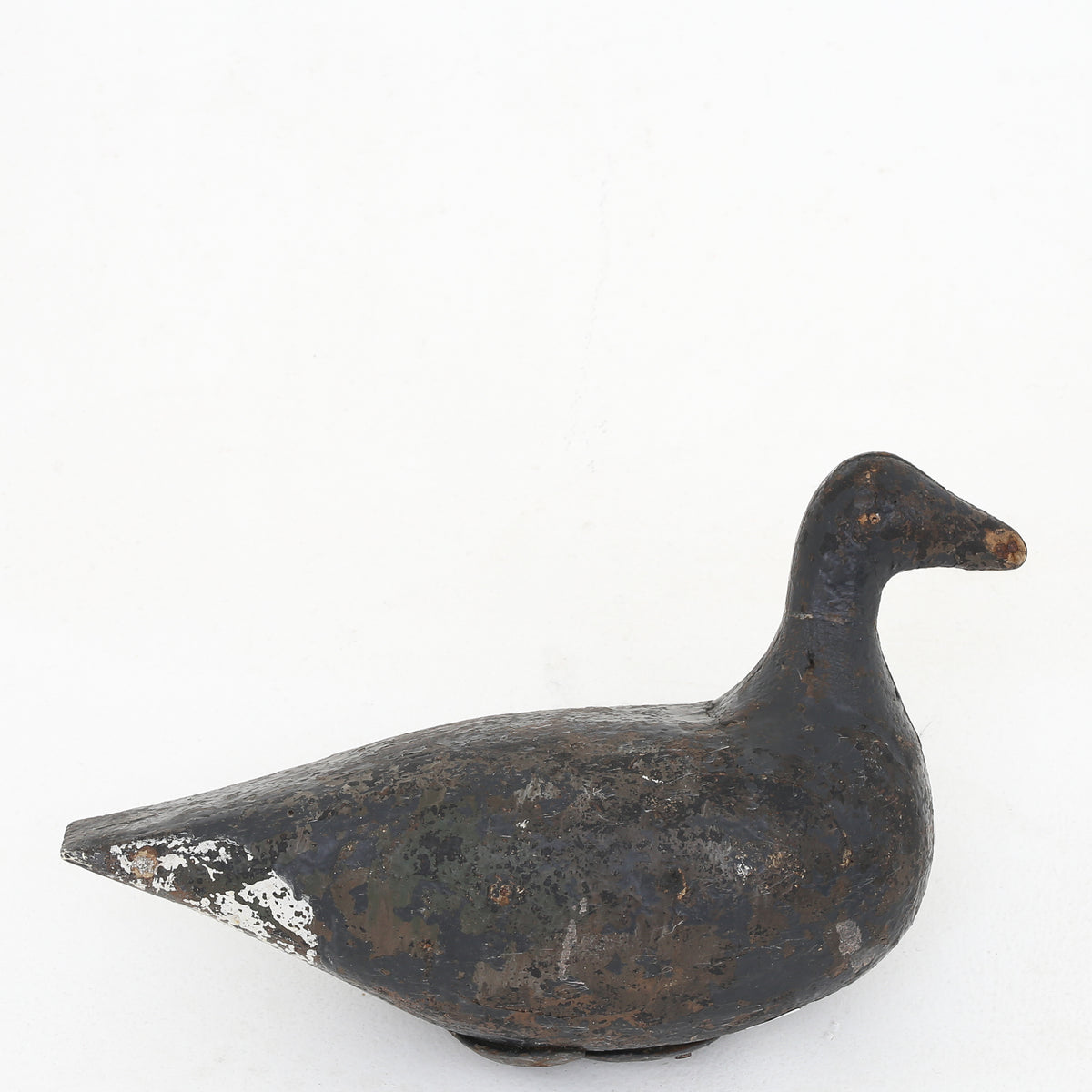 Decoy duck in painted wood