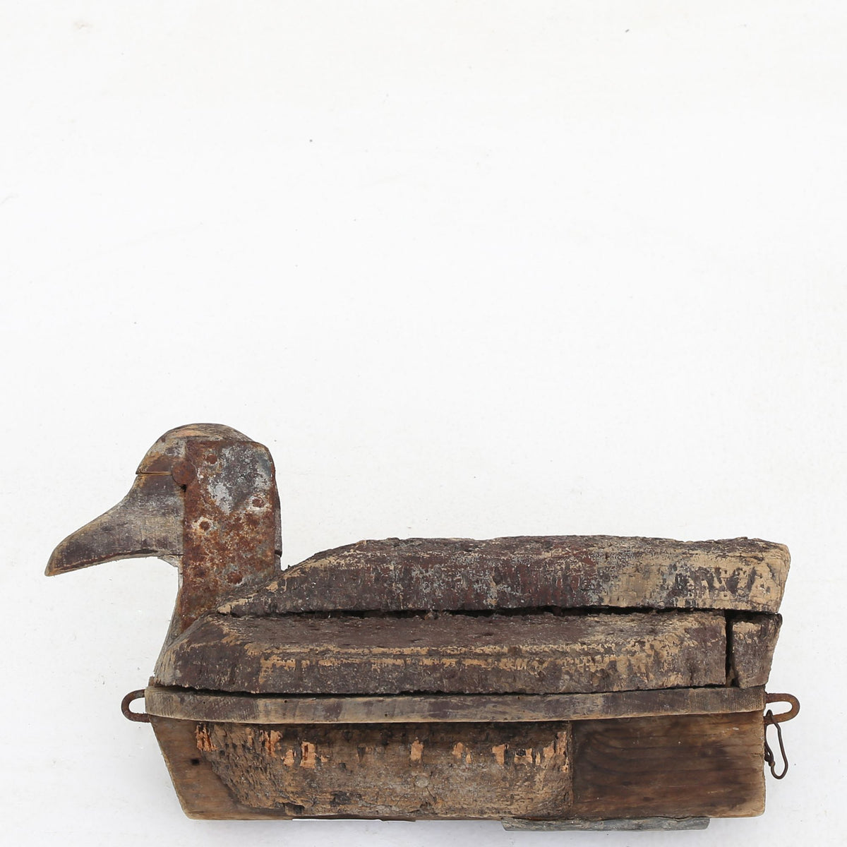 Decoy duck in painted wood