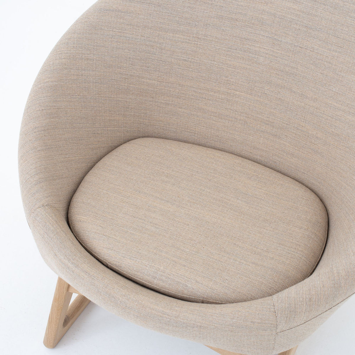 57A - Tub chair in light wool