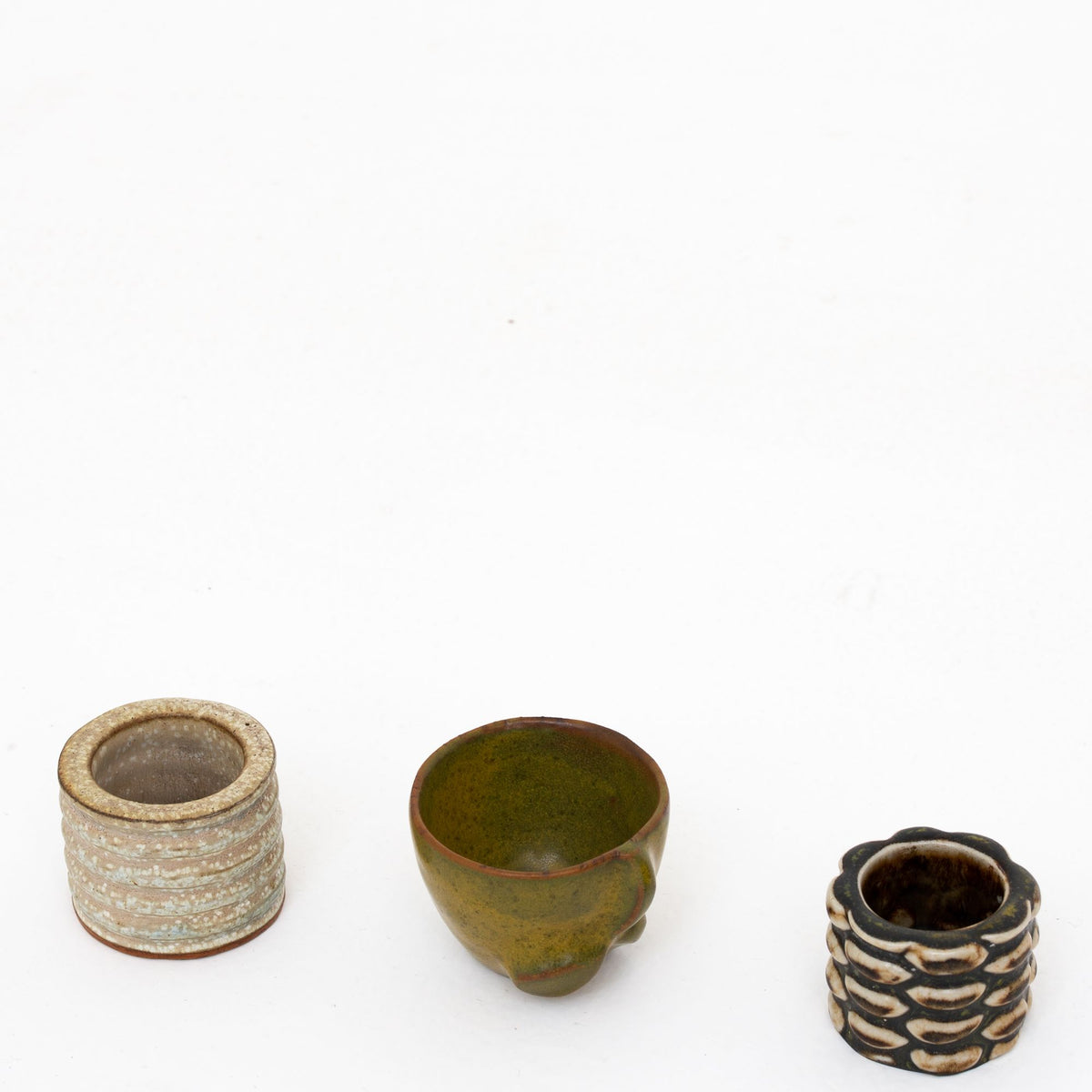 Three miniature vases
