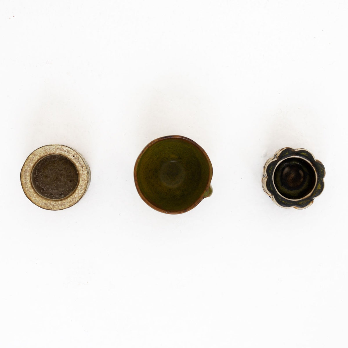 Three miniature vases