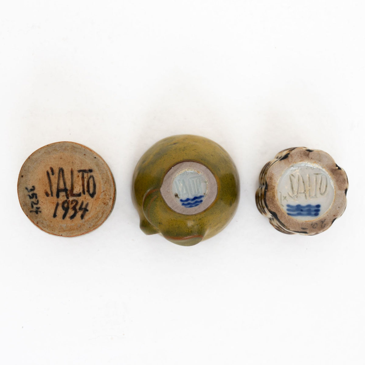 Three miniature vases