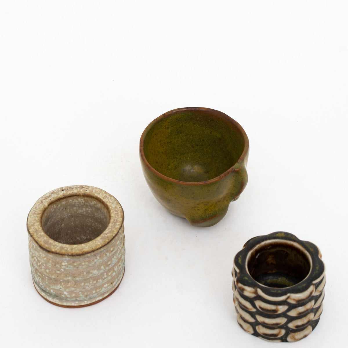 Three miniature vases