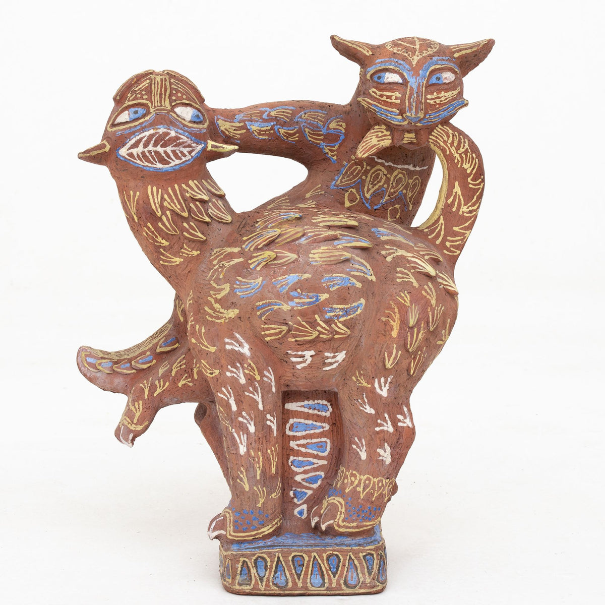 Unique sculpture in earthenware